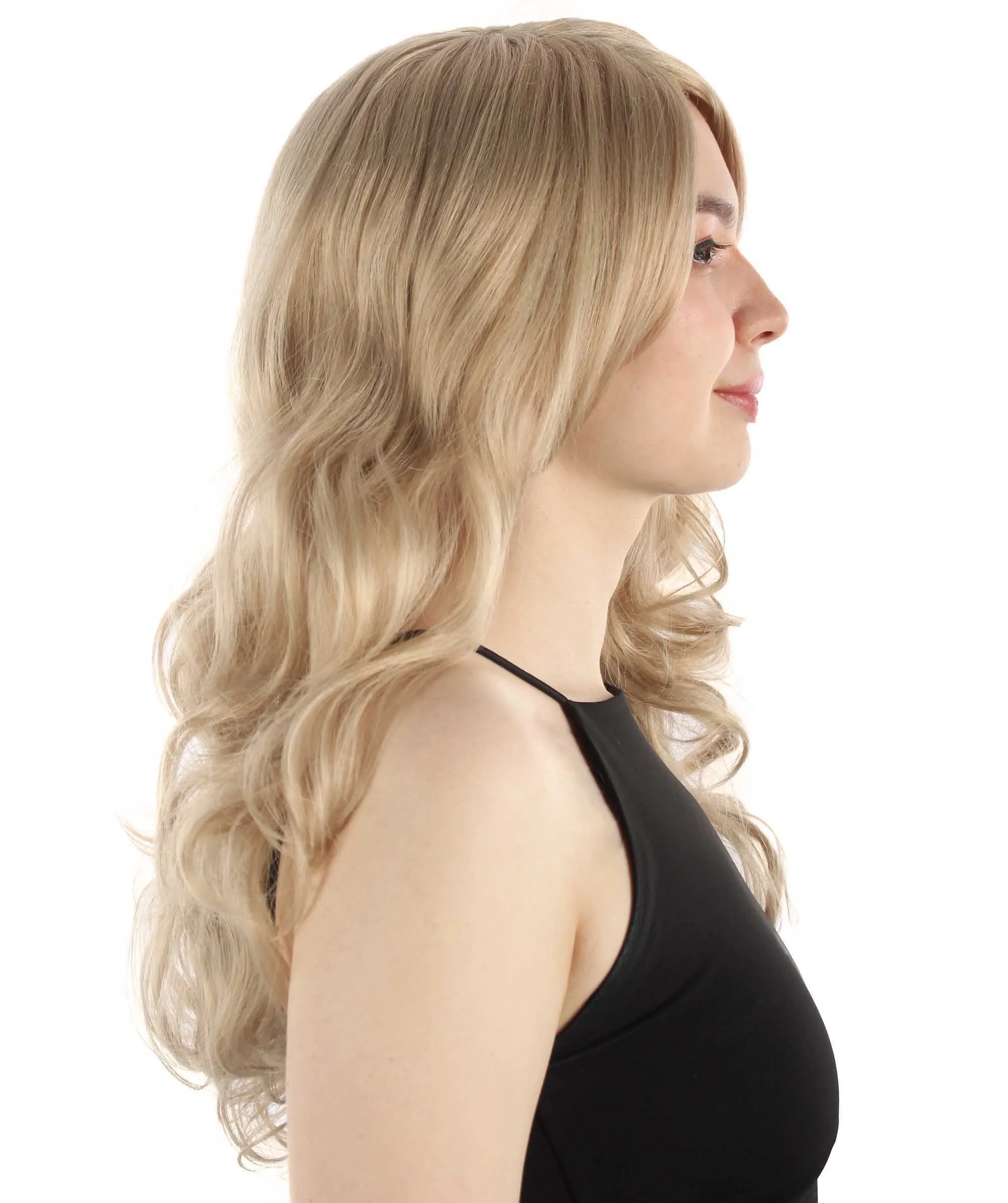 Adult Women's Carnival Mardi Gras Wavy Style Wig | Cosplay Halloween Wig | Multiple Colors Option | Premium Breathable Capless Cap