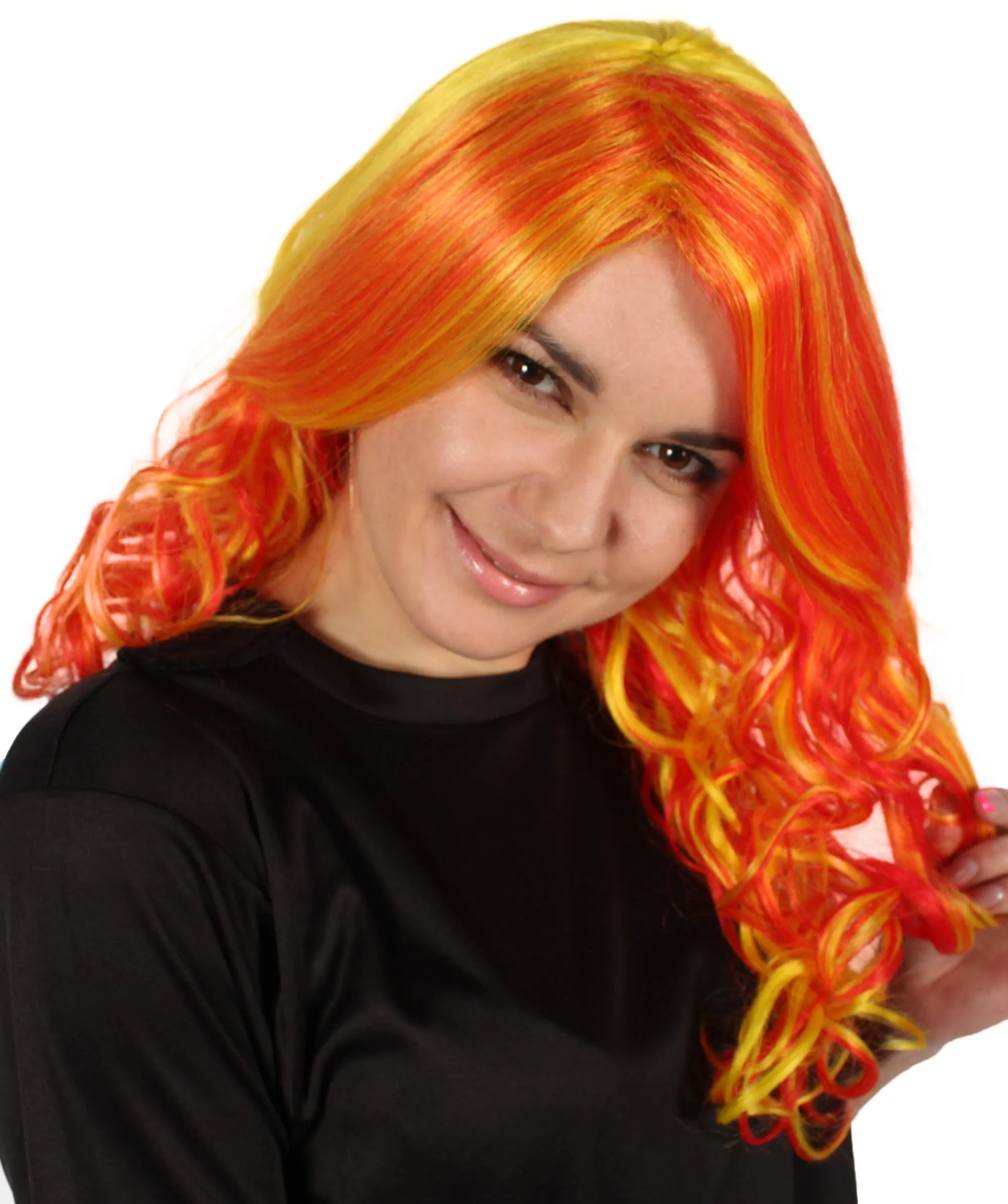 Adult Women's Carnival Mardi Gras Wavy Style Wig | Cosplay Halloween Wig | Multiple Colors Option | Premium Breathable Capless Cap