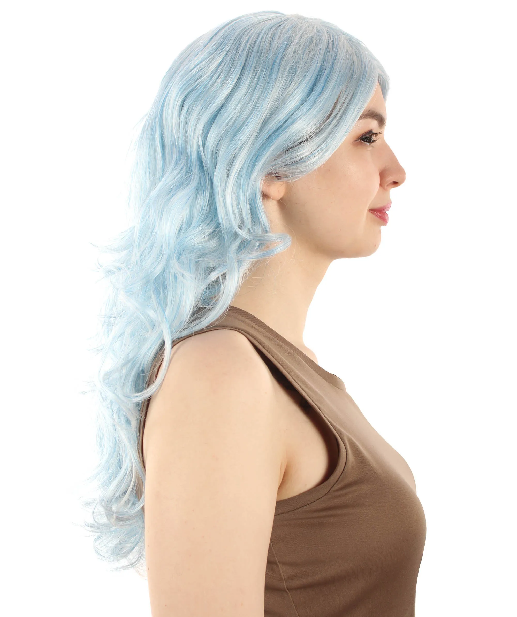 Adult Women's Carnival Mardi Gras Wavy Style Wig | Cosplay Halloween Wig | Multiple Colors Option | Premium Breathable Capless Cap