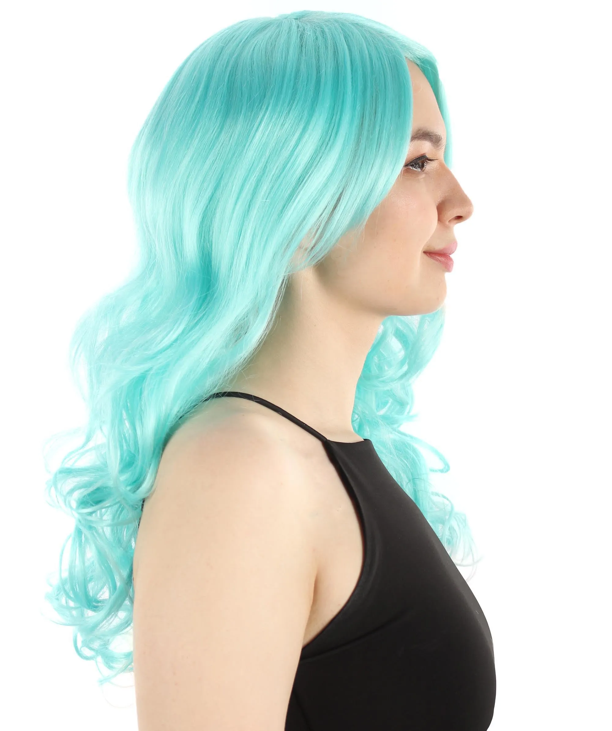 Adult Women's Carnival Mardi Gras Wavy Style Wig | Cosplay Halloween Wig | Multiple Colors Option | Premium Breathable Capless Cap