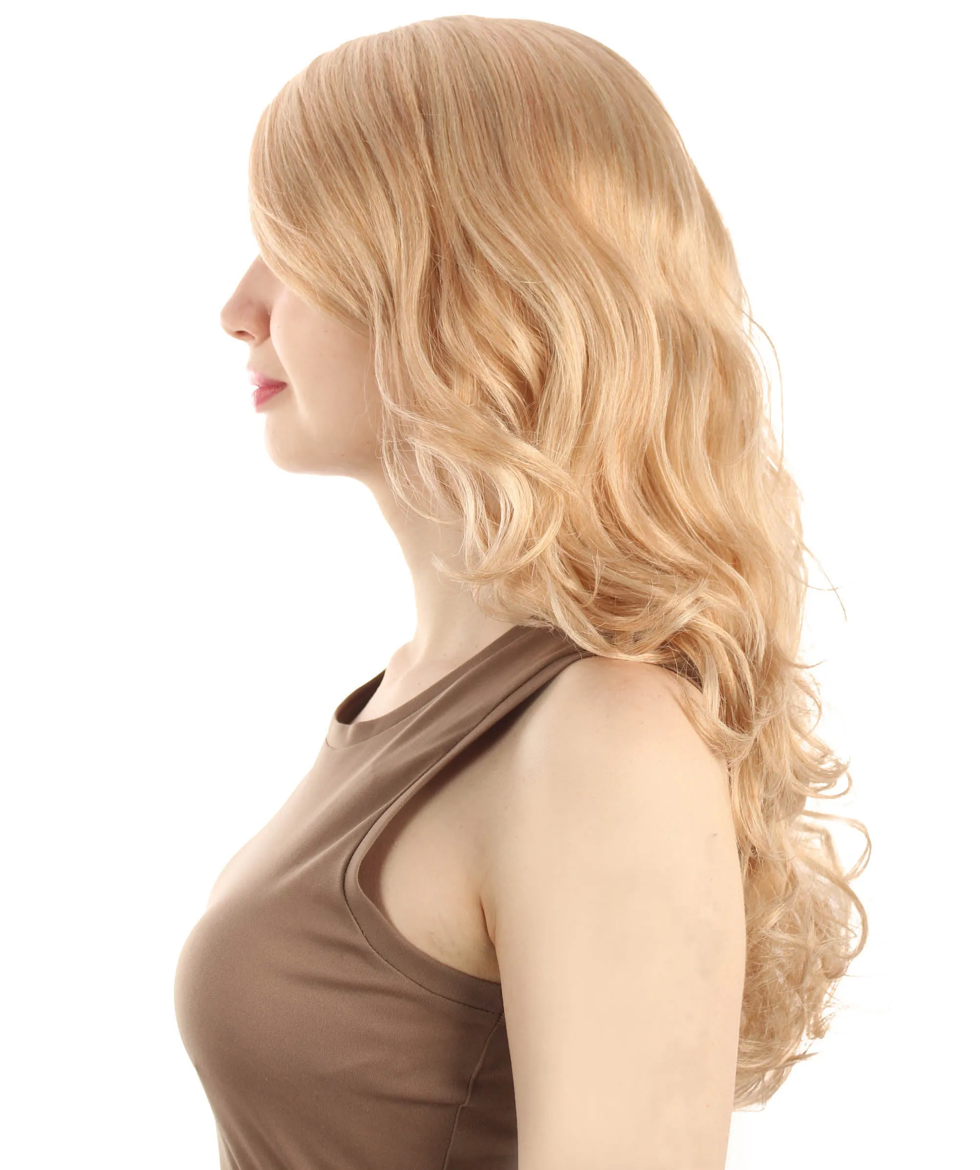 Adult Women's Carnival Mardi Gras Wavy Style Wig | Cosplay Halloween Wig | Multiple Colors Option | Premium Breathable Capless Cap