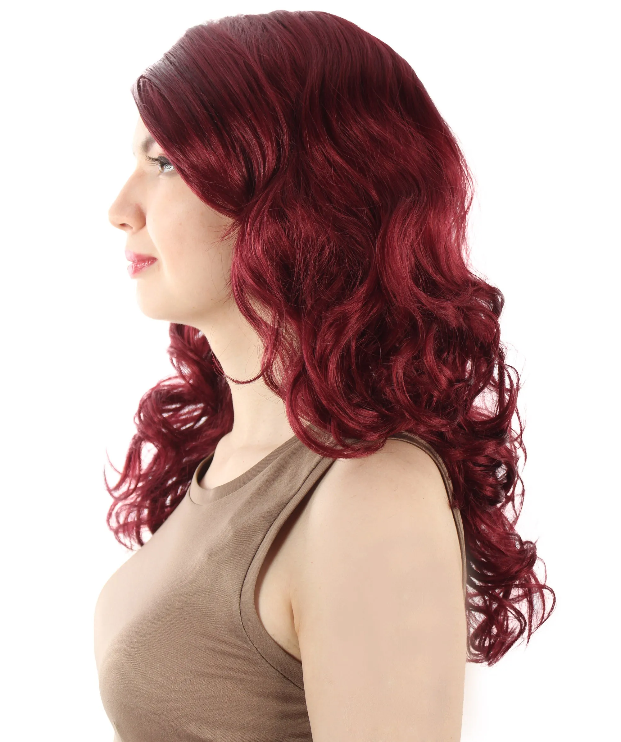 Adult Women's Carnival Mardi Gras Wavy Style Wig | Cosplay Halloween Wig | Multiple Colors Option | Premium Breathable Capless Cap