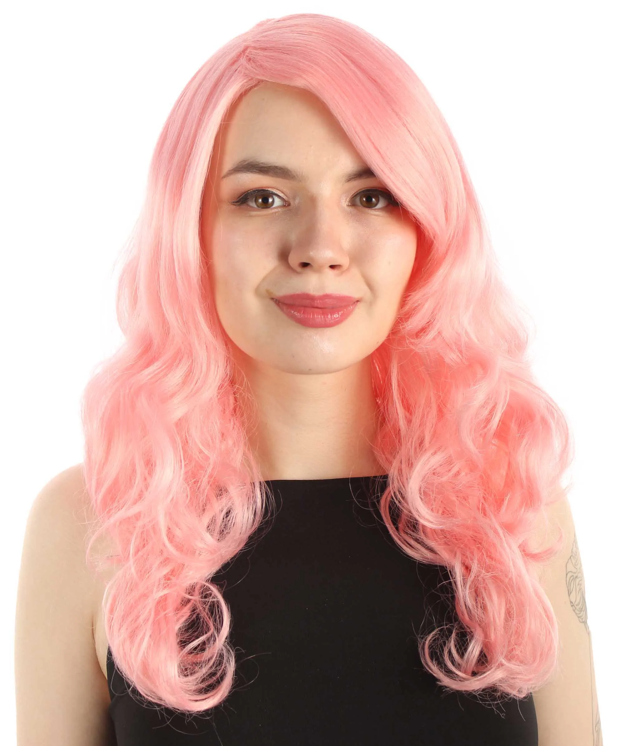 Adult Women's Carnival Mardi Gras Wavy Style Wig | Cosplay Halloween Wig | Multiple Colors Option | Premium Breathable Capless Cap
