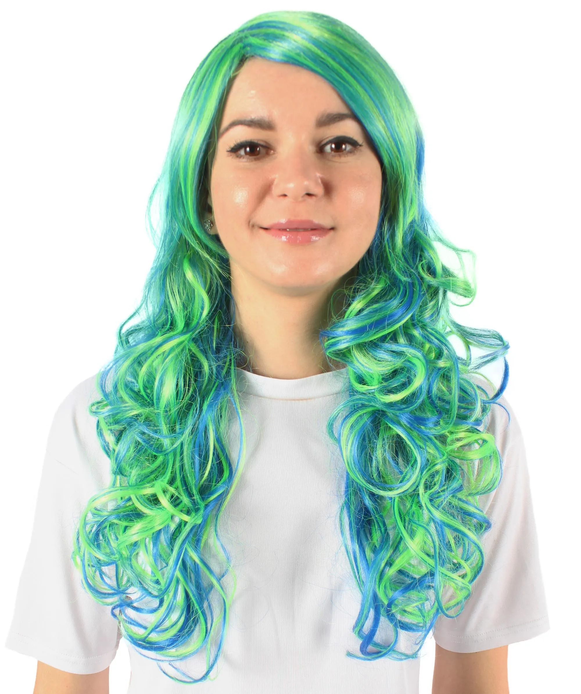 Adult Women's Carnival Mardi Gras Wavy Style Wig | Cosplay Halloween Wig | Multiple Colors Option | Premium Breathable Capless Cap