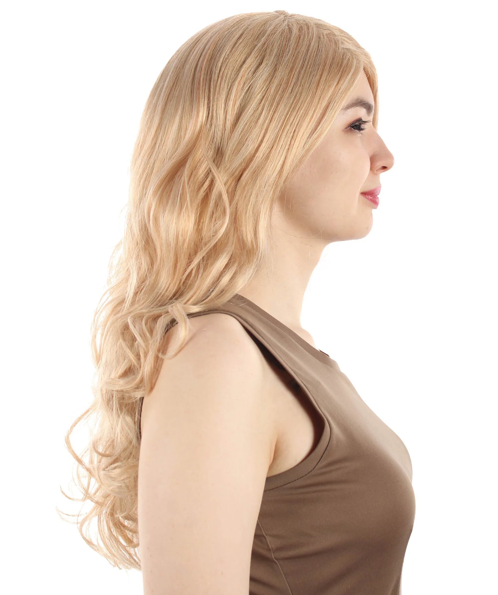 Adult Women's Carnival Mardi Gras Wavy Style Wig | Cosplay Halloween Wig | Multiple Colors Option | Premium Breathable Capless Cap