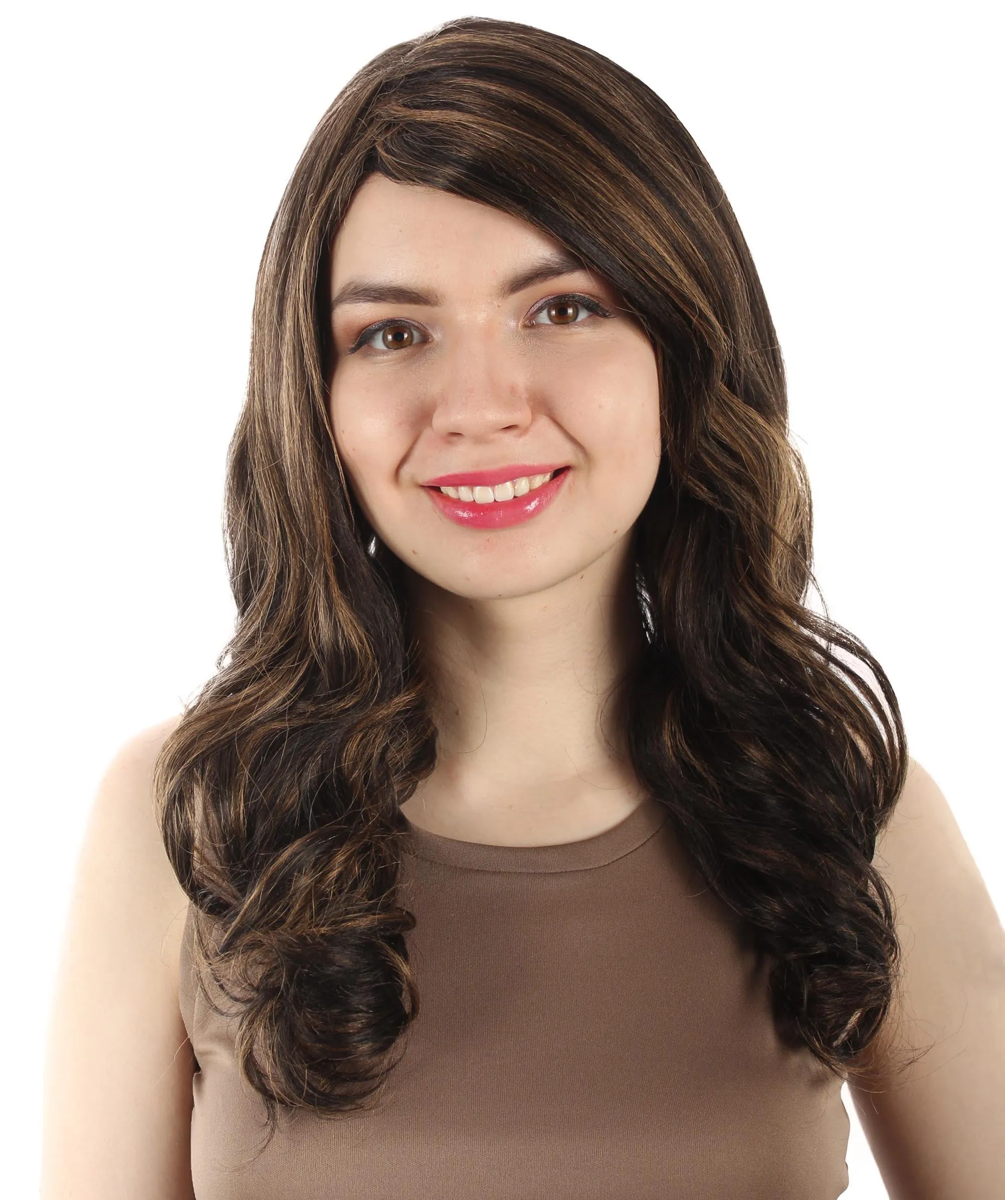 Adult Women's Carnival Mardi Gras Wavy Style Wig | Cosplay Halloween Wig | Multiple Colors Option | Premium Breathable Capless Cap