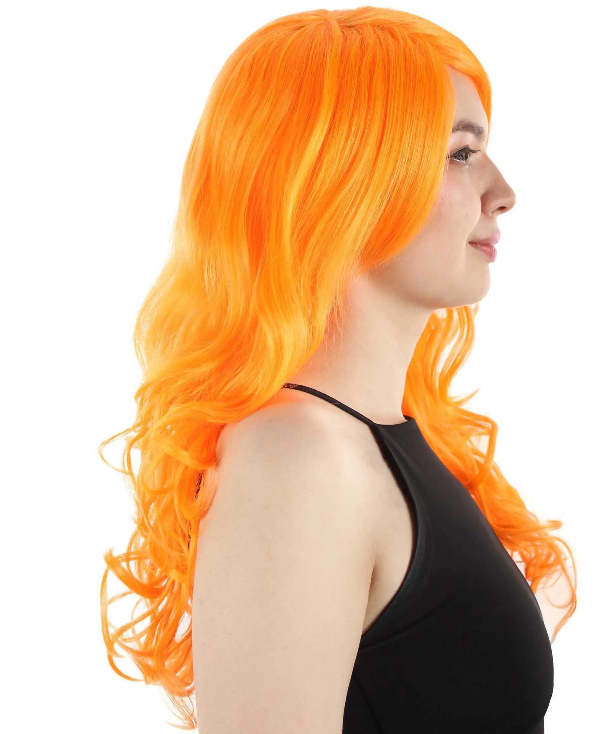 Adult Women's Carnival Mardi Gras Wavy Style Wig | Cosplay Halloween Wig | Multiple Colors Option | Premium Breathable Capless Cap