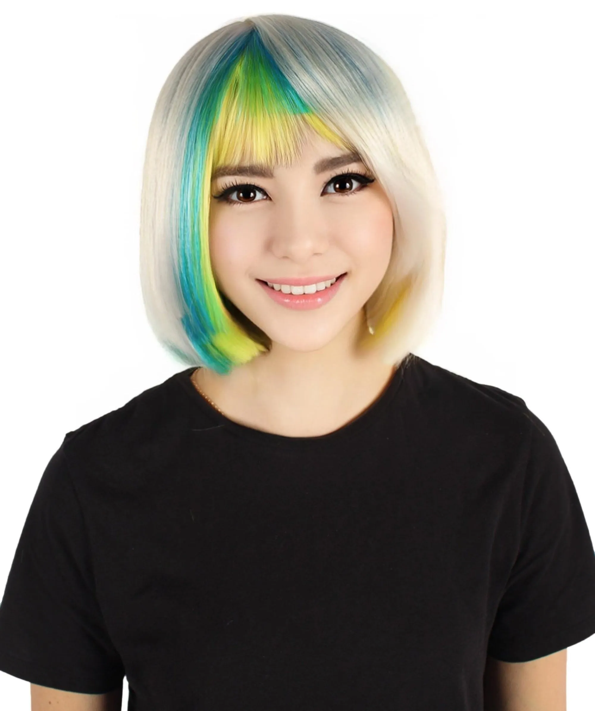 Adult Women's Diamond Gradient Short Anime Wig | Perfect for Halloween | Flame retardant Synthetic Fiber