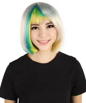 Adult Women's Diamond Gradient Short Anime Wig | Perfect for Halloween | Flame retardant Synthetic Fiber