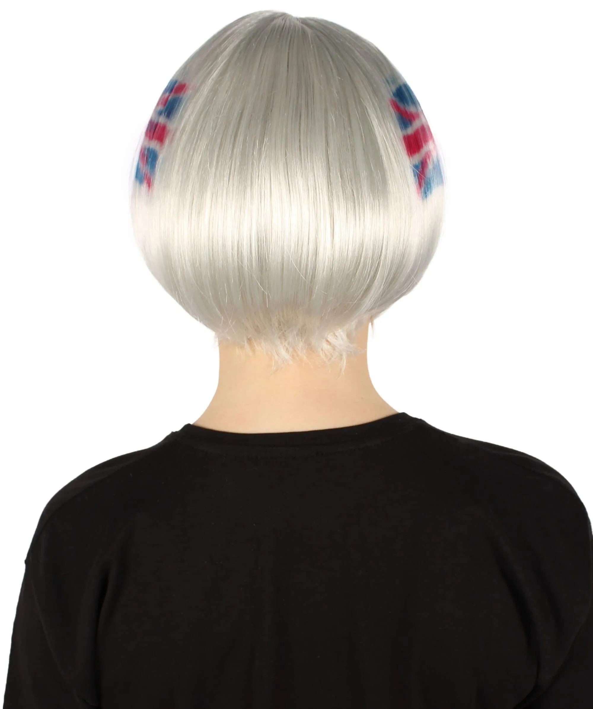 Adult Women’s Flag-themed Short Bob Wig with Bangs for Sporting Events, Multiple Countries Option, Flame-retardant Synthetic Fiber Wig

 | HPO