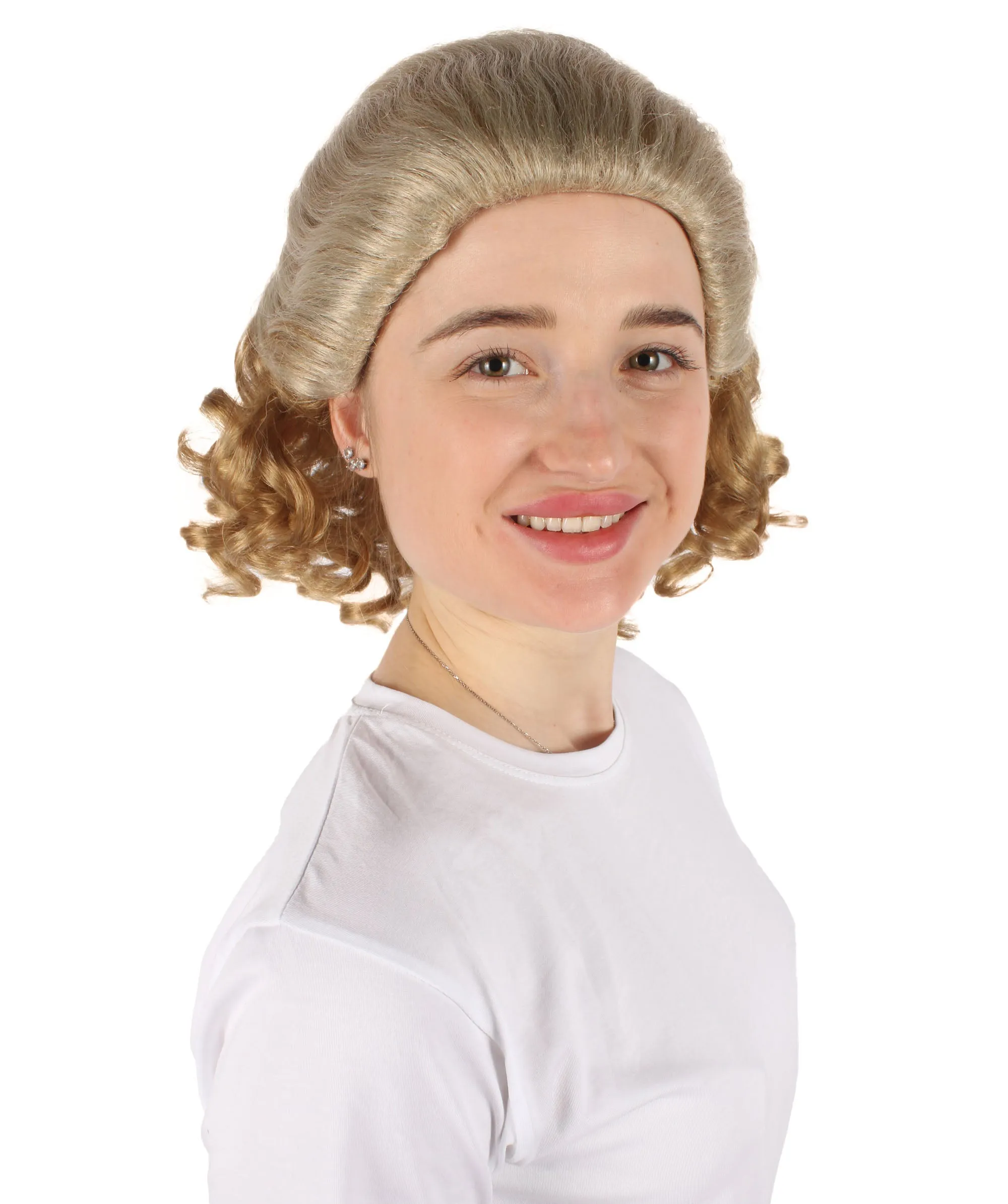 Adult Women’s Historical TV Shows Martha Mitchell Blonde Bouffant and Flipped-out Bob Wig I Flame-retardant 100% Synthetic Fiber Cosplay Wig