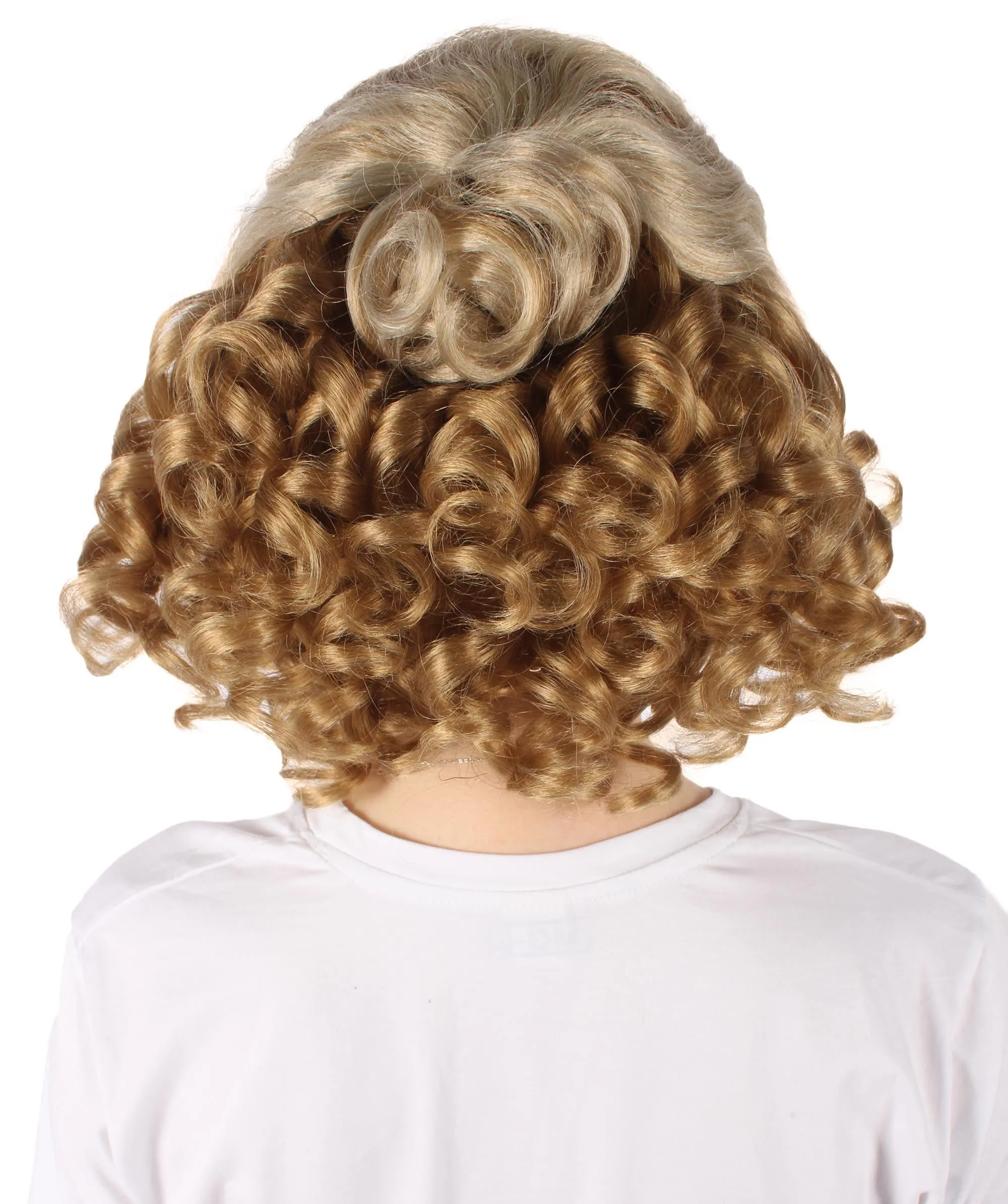 Adult Women’s Historical TV Shows Martha Mitchell Blonde Bouffant and Flipped-out Bob Wig I Flame-retardant 100% Synthetic Fiber Cosplay Wig