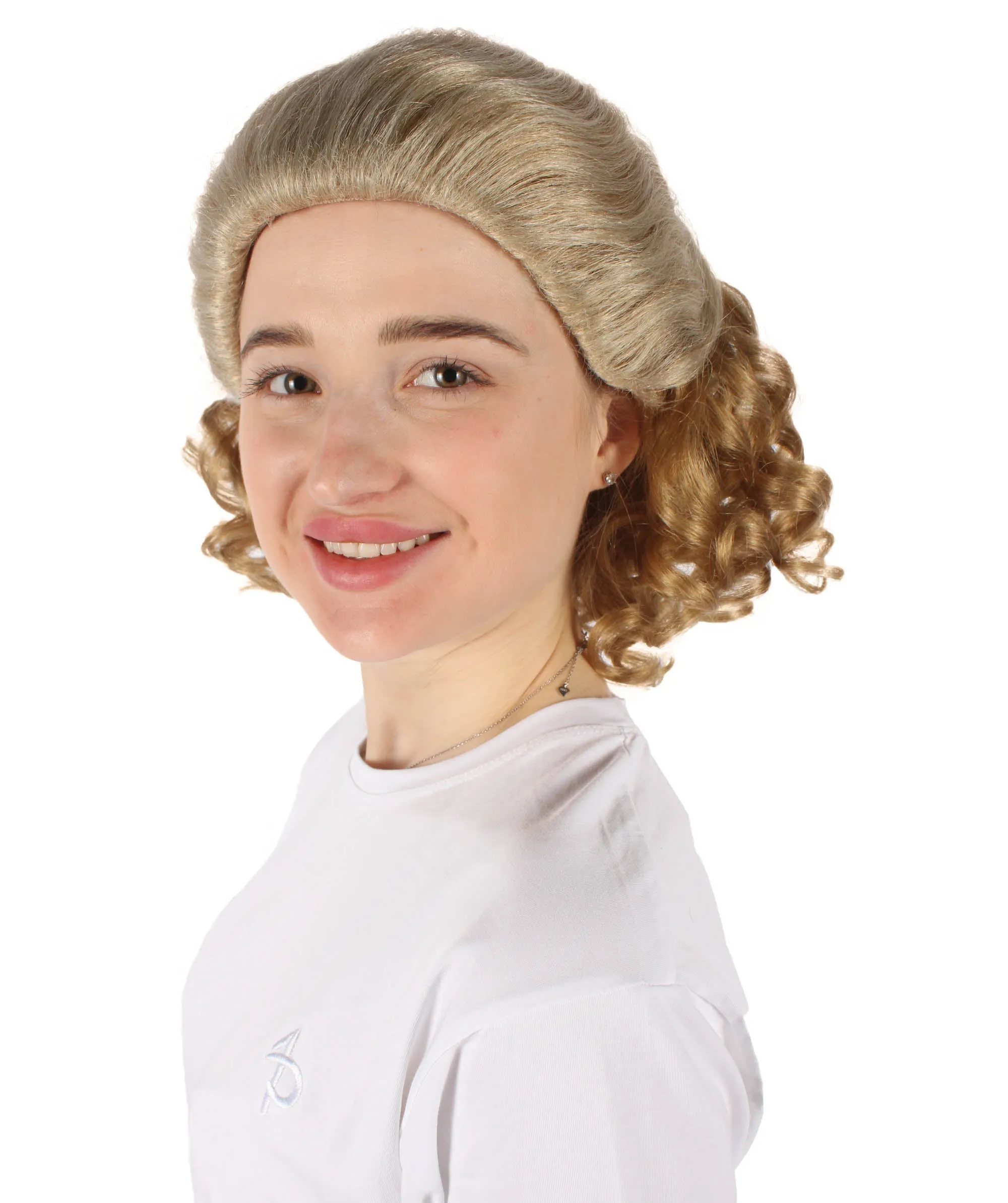 Adult Women’s Historical TV Shows Martha Mitchell Blonde Bouffant and Flipped-out Bob Wig I Flame-retardant 100% Synthetic Fiber Cosplay Wig
