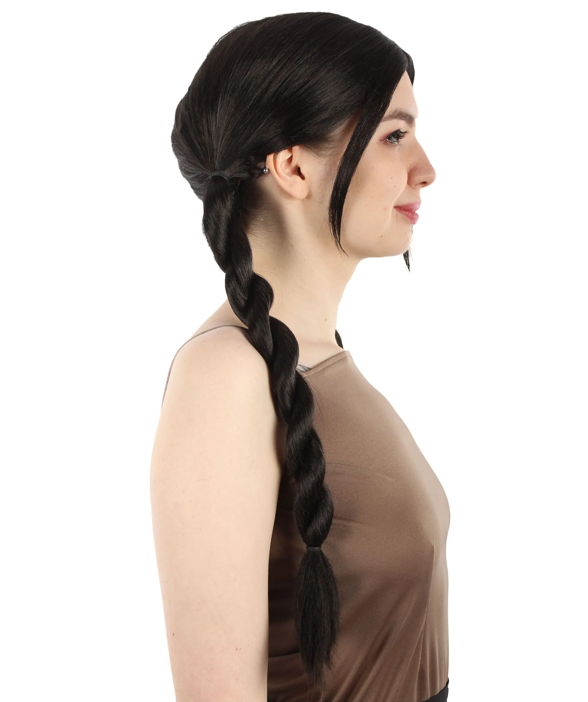 Adult Women's K-pop Girl Group Braided Pigtail Wig, Best for Halloween, Flame-retardant Synthetic Fiber