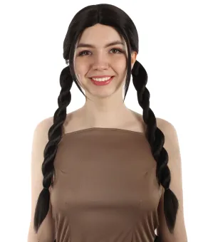 Adult Women's K-pop Girl Group Braided Pigtail Wig, Best for Halloween, Flame-retardant Synthetic Fiber