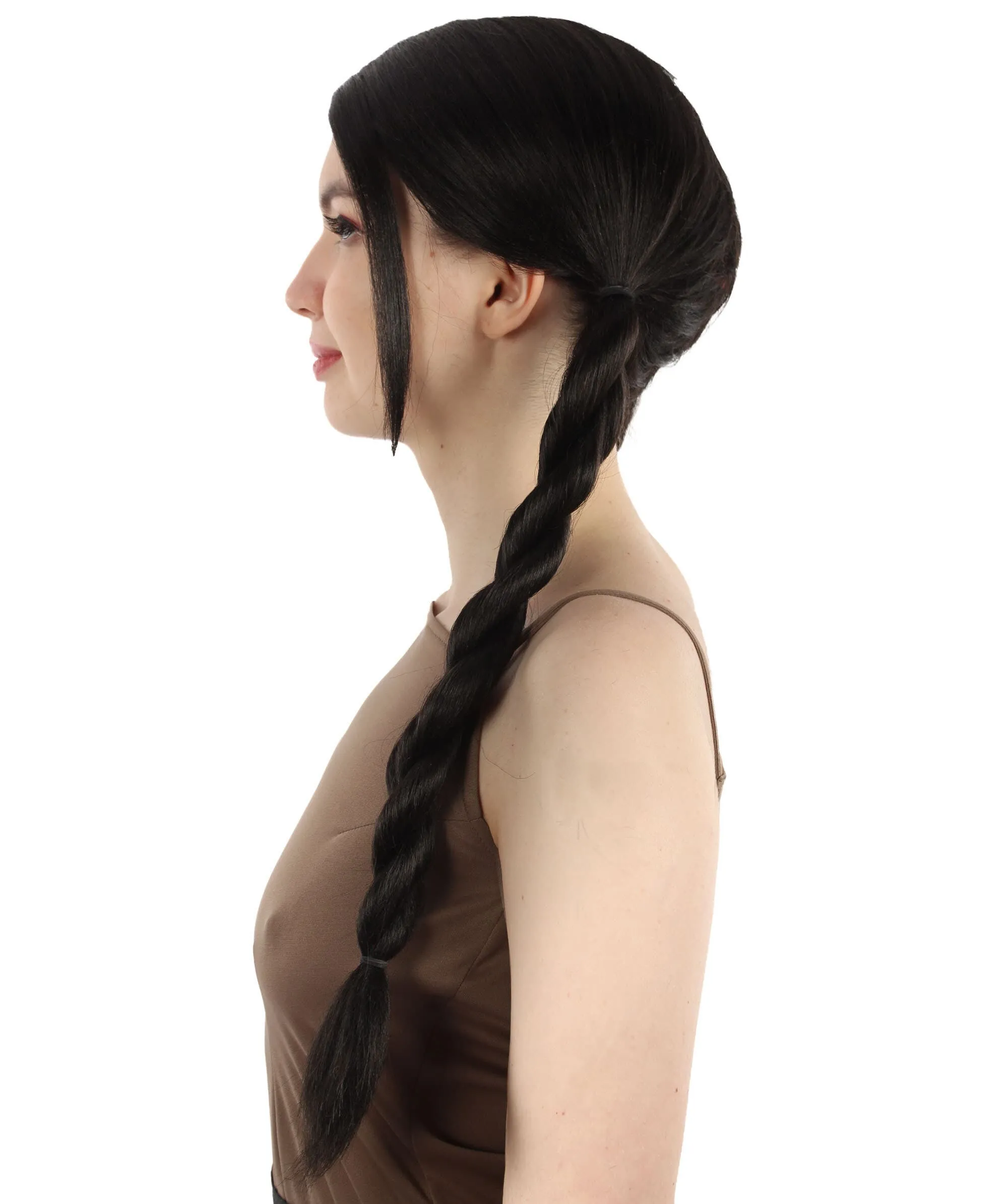 Adult Women's K-pop Girl Group Braided Pigtail Wig, Best for Halloween, Flame-retardant Synthetic Fiber