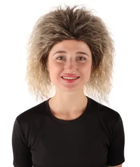 Adult Women’s Legendary Popstar Blonde Curly Pop Queen Wig | Breathable Capless Cap | Flame-retardant Synthetic Fiber