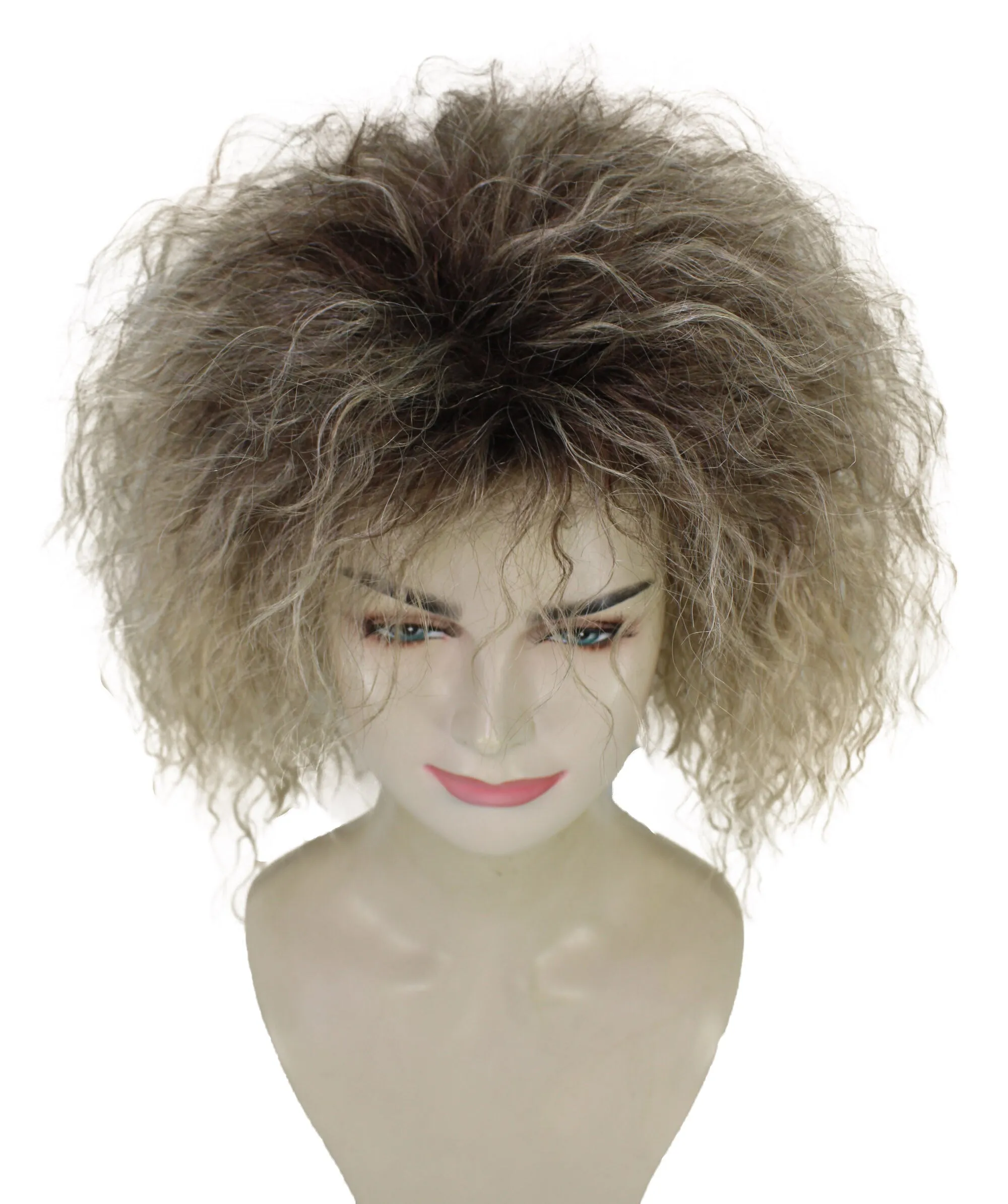 Adult Women’s Legendary Popstar Blonde Curly Pop Queen Wig | Breathable Capless Cap | Flame-retardant Synthetic Fiber
