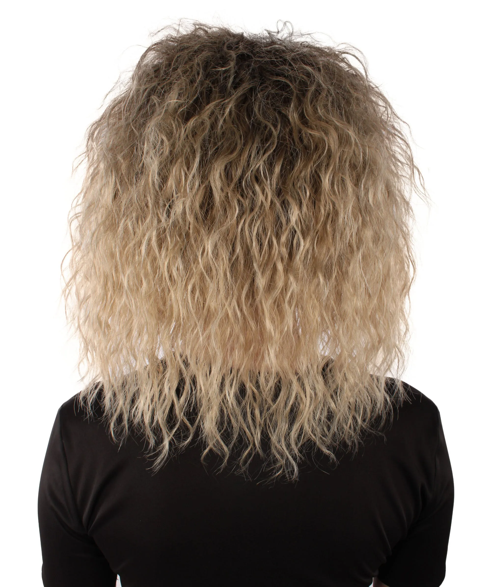 Adult Women’s Legendary Popstar Blonde Curly Pop Queen Wig | Breathable Capless Cap | Flame-retardant Synthetic Fiber