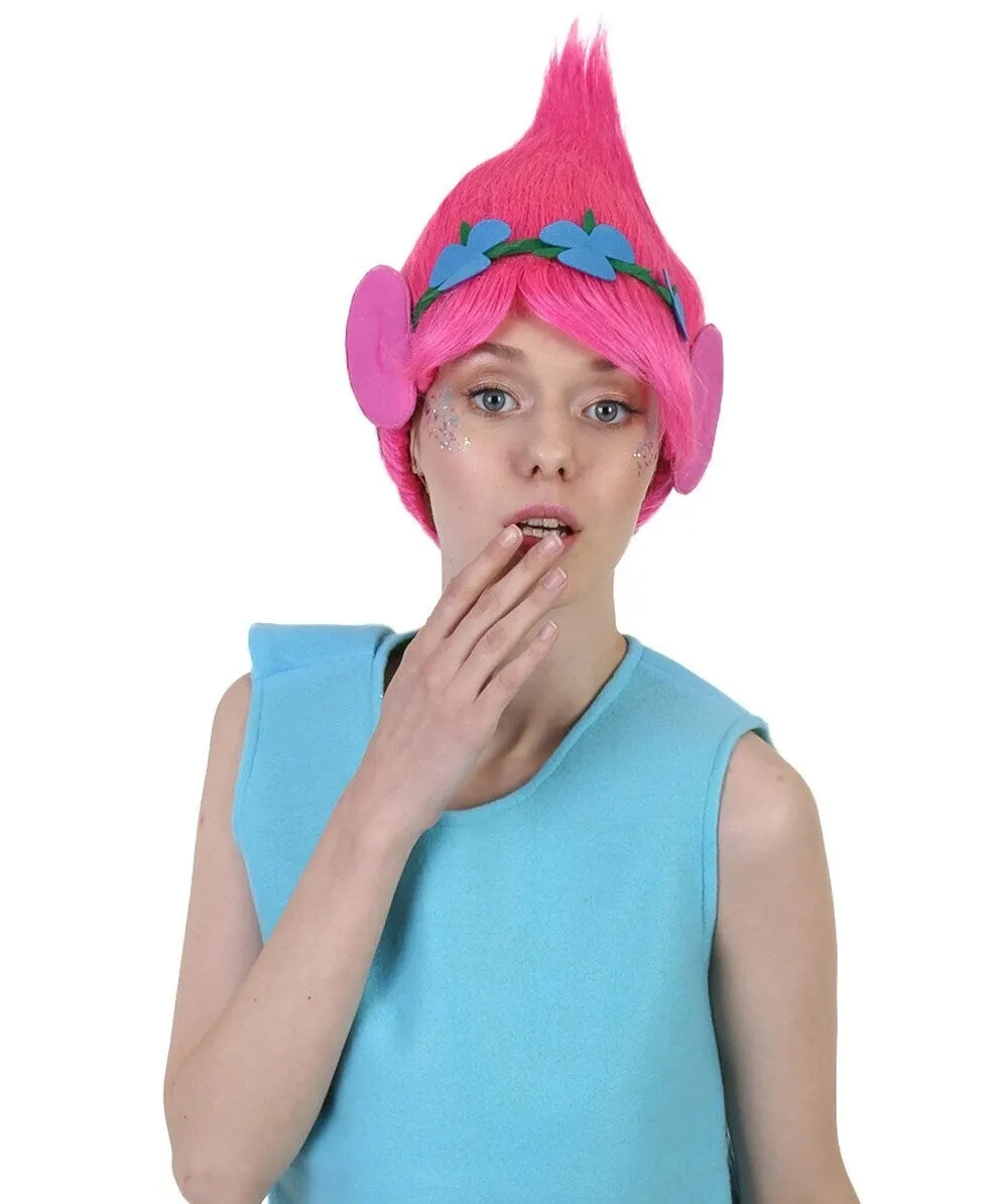 Adult Women's Magical Troll Princess Halloween Cosplay Bundle| Wig & Costume| Multiple Color & Size Options