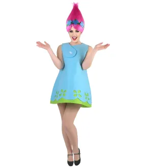Adult Women's Magical Troll Princess Halloween Cosplay Bundle| Wig & Costume| Multiple Color & Size Options