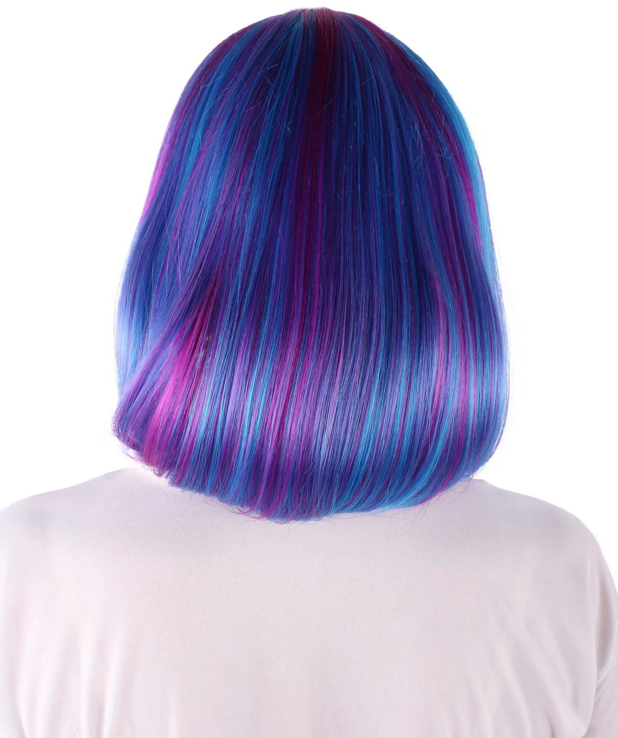 Adult Women's Multi Color Straight Shoulder Length Trendy Bob Wig