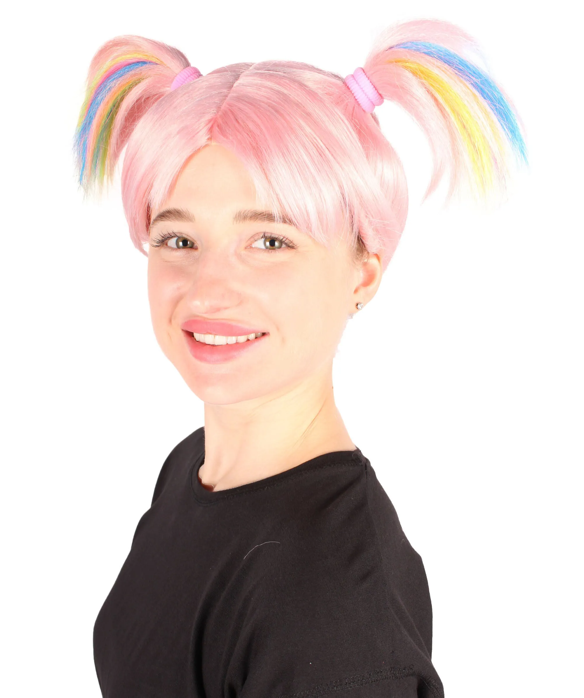 Adult Women's Pink Pigtails Troll Wig | Perfect for Halloween | Synthetic Fiber | Perfect for Halloween