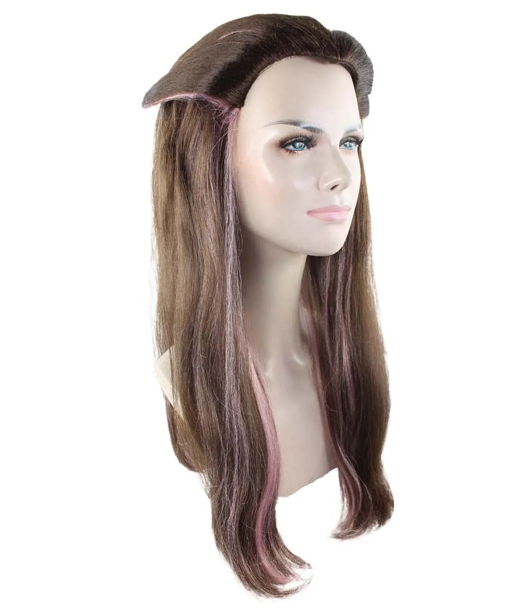 Adult Women's Stylish Long wig with Ears | Perfect for Cosplay | Flame-retardant Synthetic Fiber