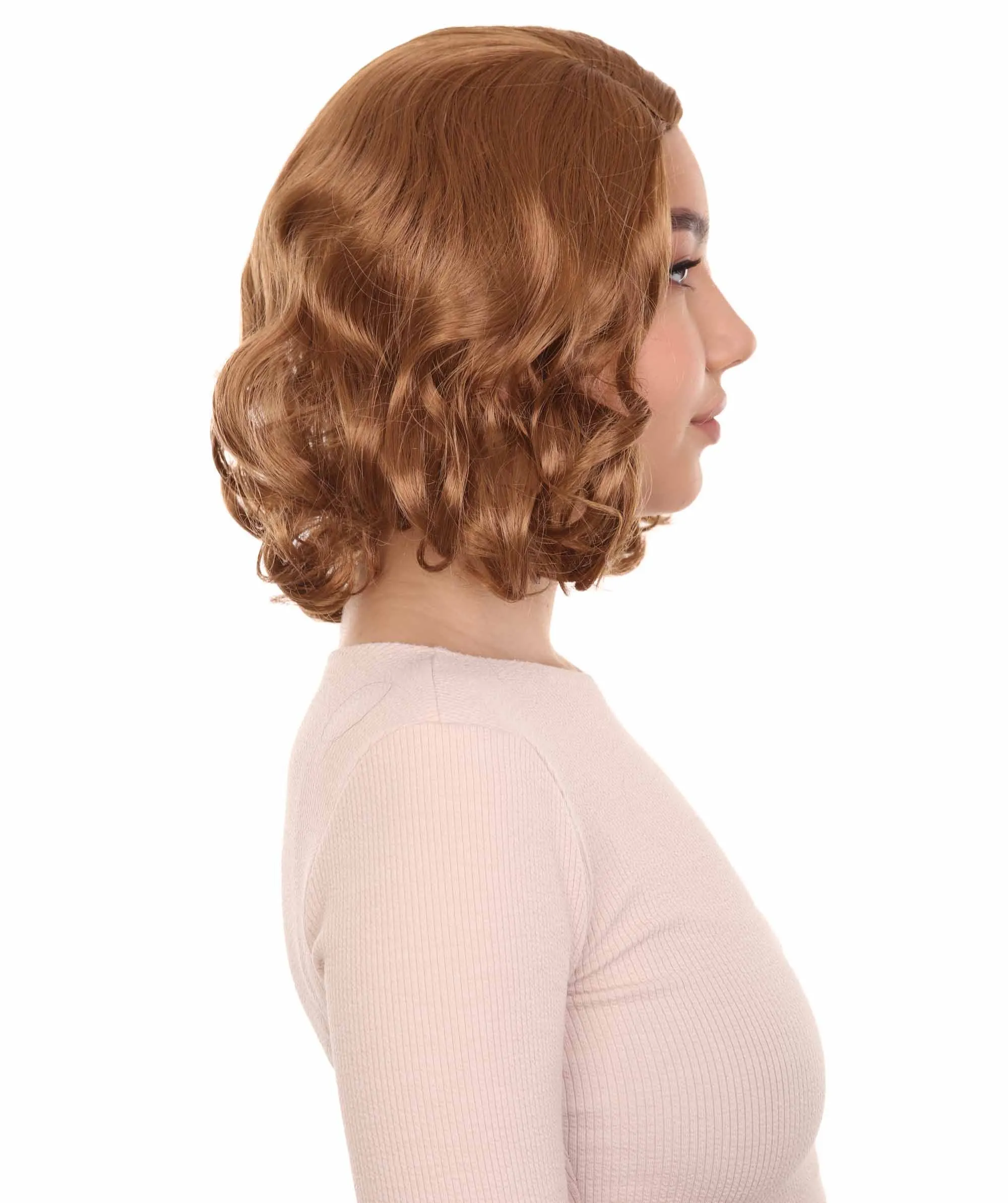 Adult Women’s TV Series Mad Betty Wig | Medium Brown Fancy Wig | Premium Breathable Capless Cap| Flame-retardant Synthetic Fiber| Best Halloween Wig