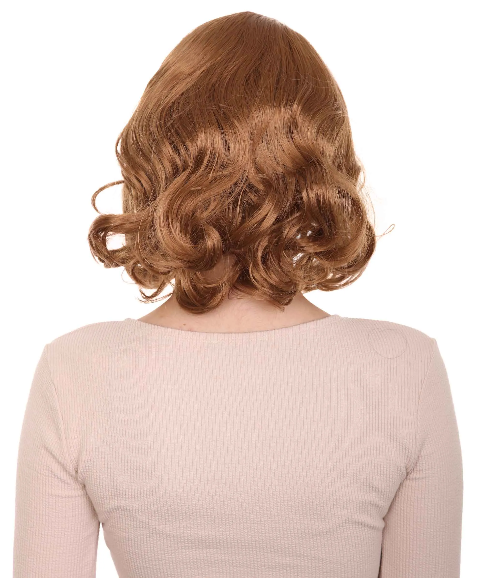 Adult Women’s TV Series Mad Betty Wig | Medium Brown Fancy Wig | Premium Breathable Capless Cap| Flame-retardant Synthetic Fiber| Best Halloween Wig