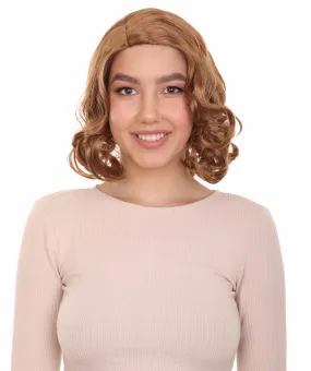 Adult Women’s TV Series Mad Betty Wig | Medium Brown Fancy Wig | Premium Breathable Capless Cap| Flame-retardant Synthetic Fiber| Best Halloween Wig