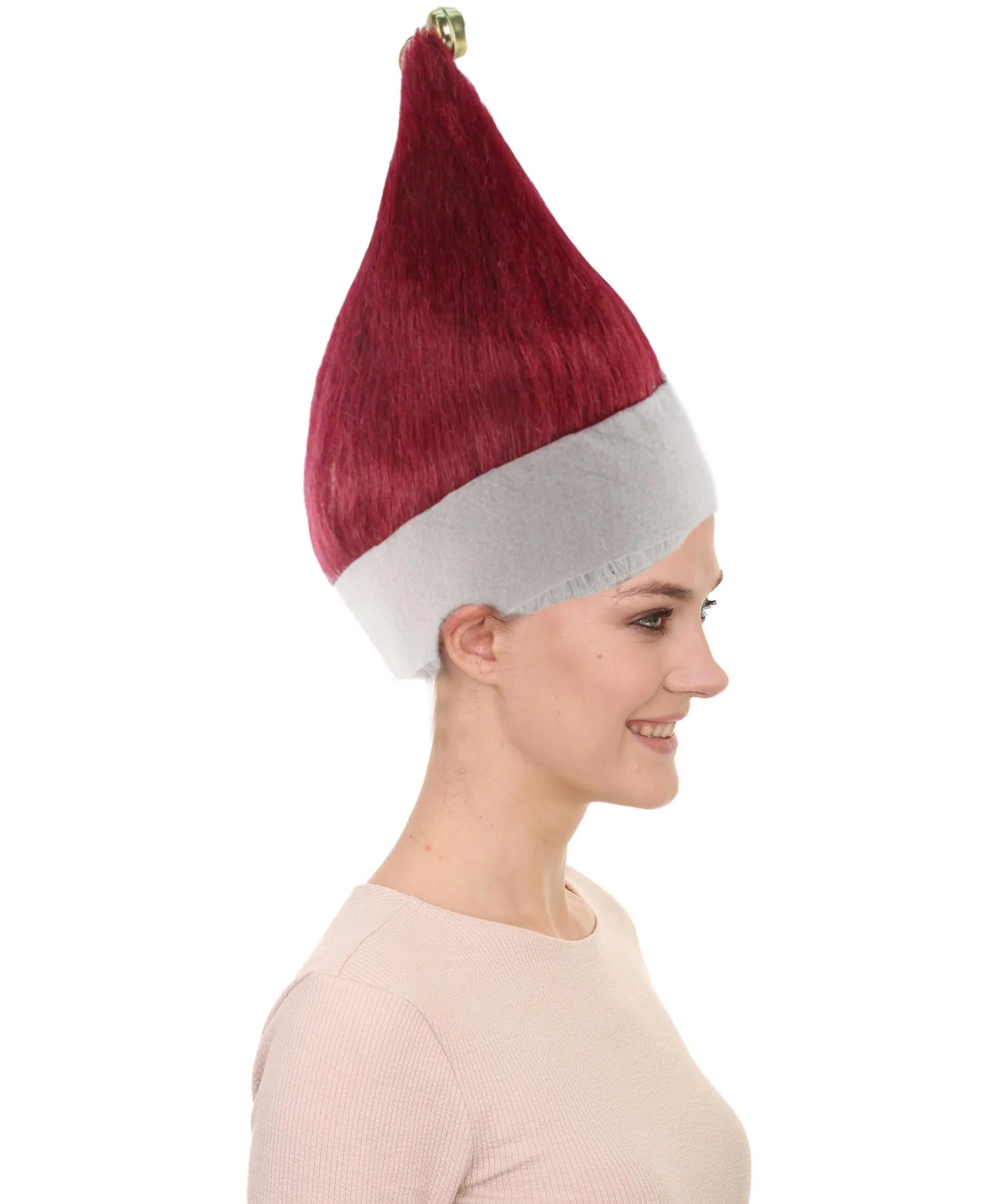Adult Women’s Velvet Red Santa's Sidekick Wig | Christmas Wigs | Premium Breathable Capless Cap