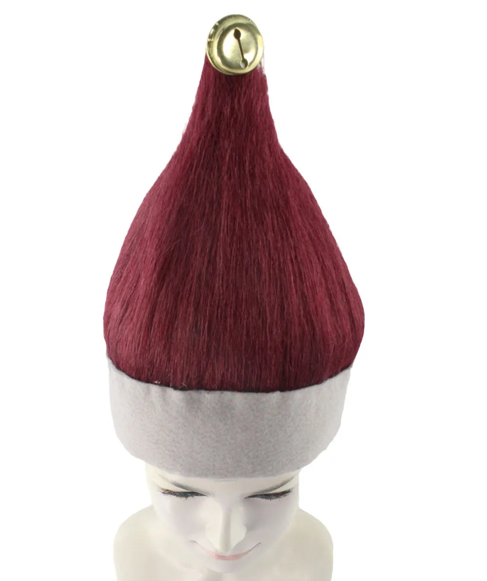 Adult Women’s Velvet Red Santa's Sidekick Wig | Christmas Wigs | Premium Breathable Capless Cap