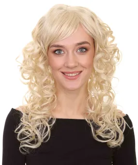 Adult Womens Wig | Curly Long Princess Blonde Cosplay Halloween Wig | Premium Breathable Capless Cap