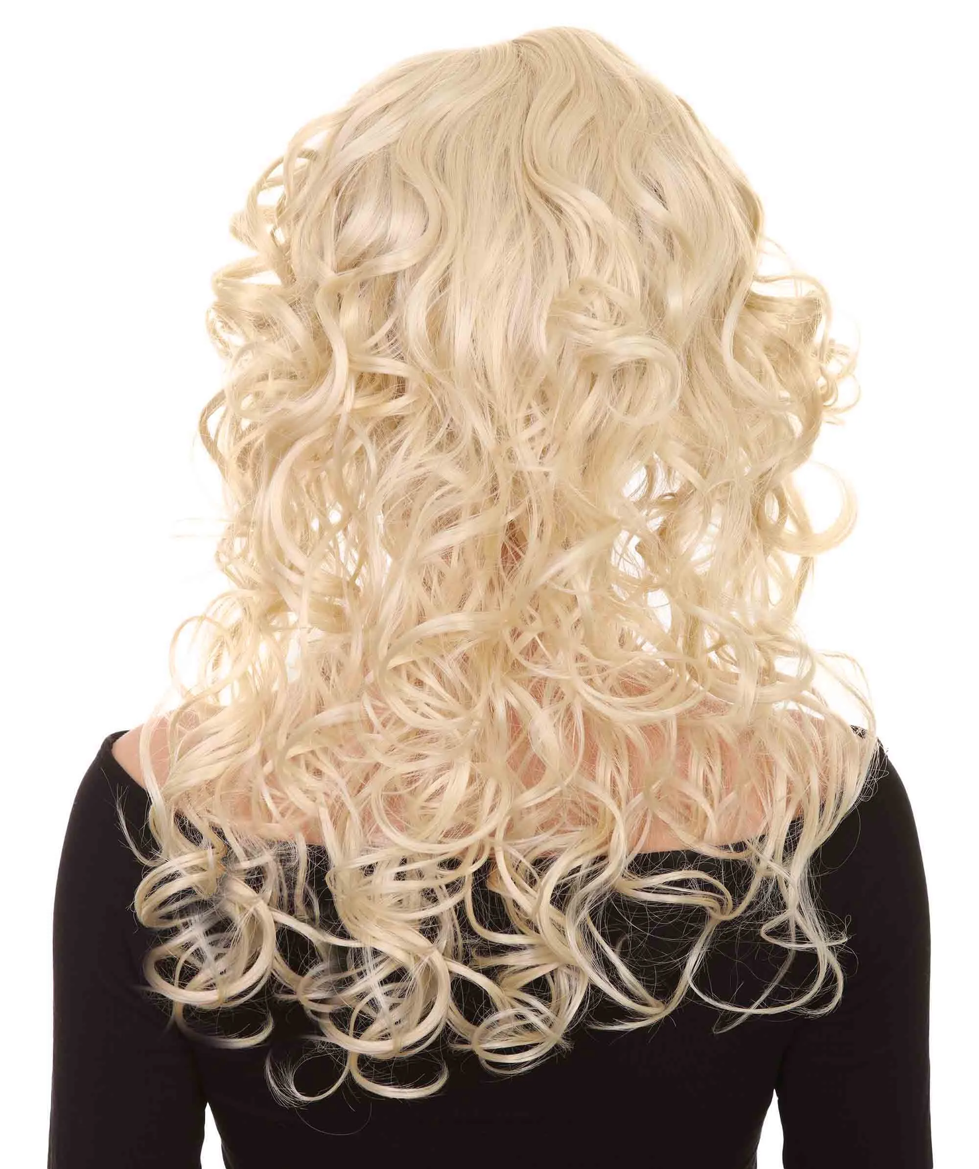 Adult Womens Wig | Curly Long Princess Blonde Cosplay Halloween Wig | Premium Breathable Capless Cap
