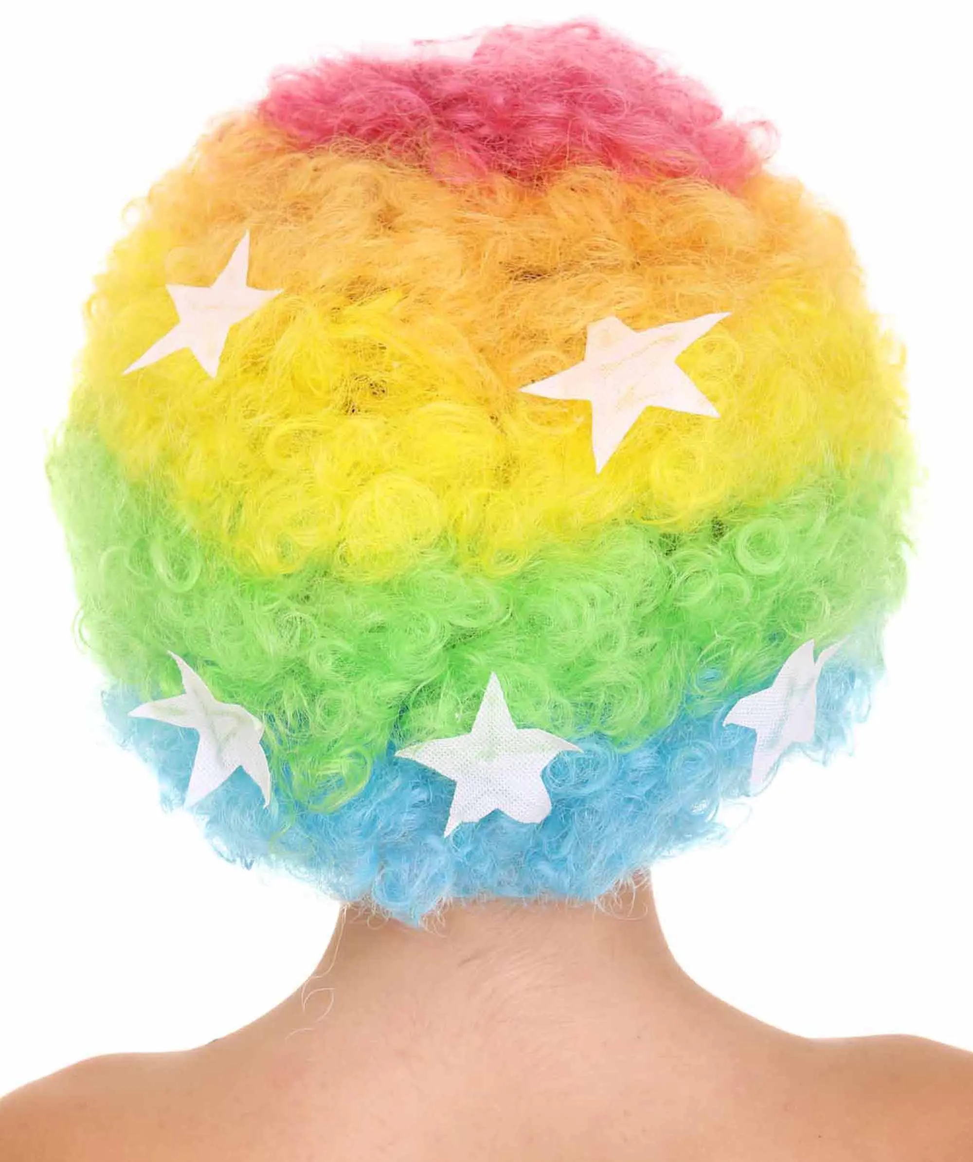 Afro Unisex Wig , Jumbo Multi Color Cosplay Halloween Wig , Premium Breathable Capless Cap
