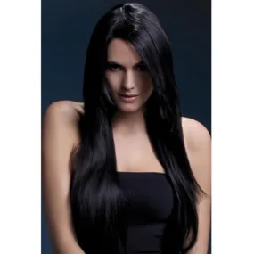 Amber Fever Wig with Side Fringe - Black