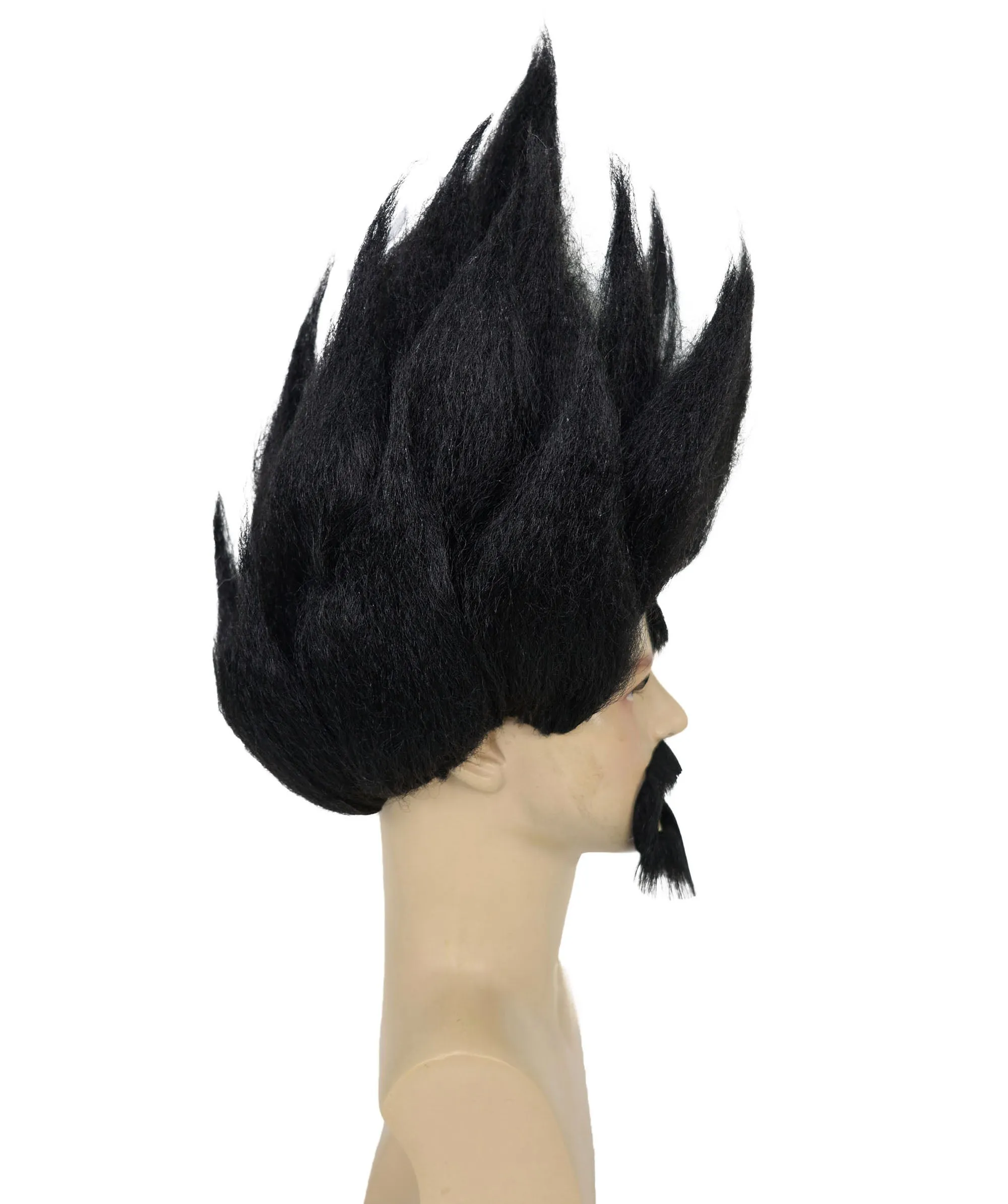 Anime Wig and Full Beard Set |Multiple Color Spike TV/Movie Wigs | Premium Breathable Capless Cap