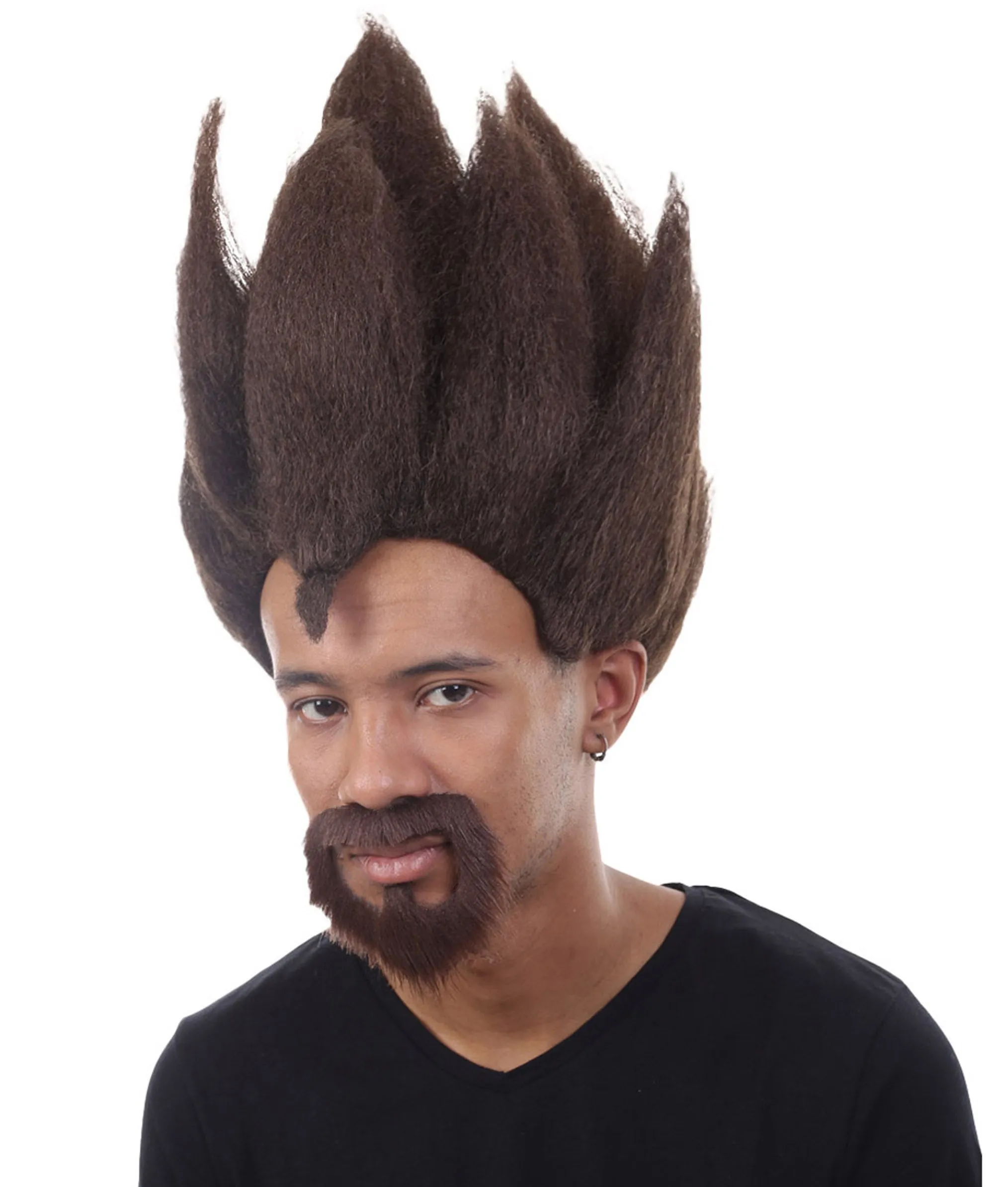 Anime Wig and Full Beard Set |Multiple Color Spike TV/Movie Wigs | Premium Breathable Capless Cap