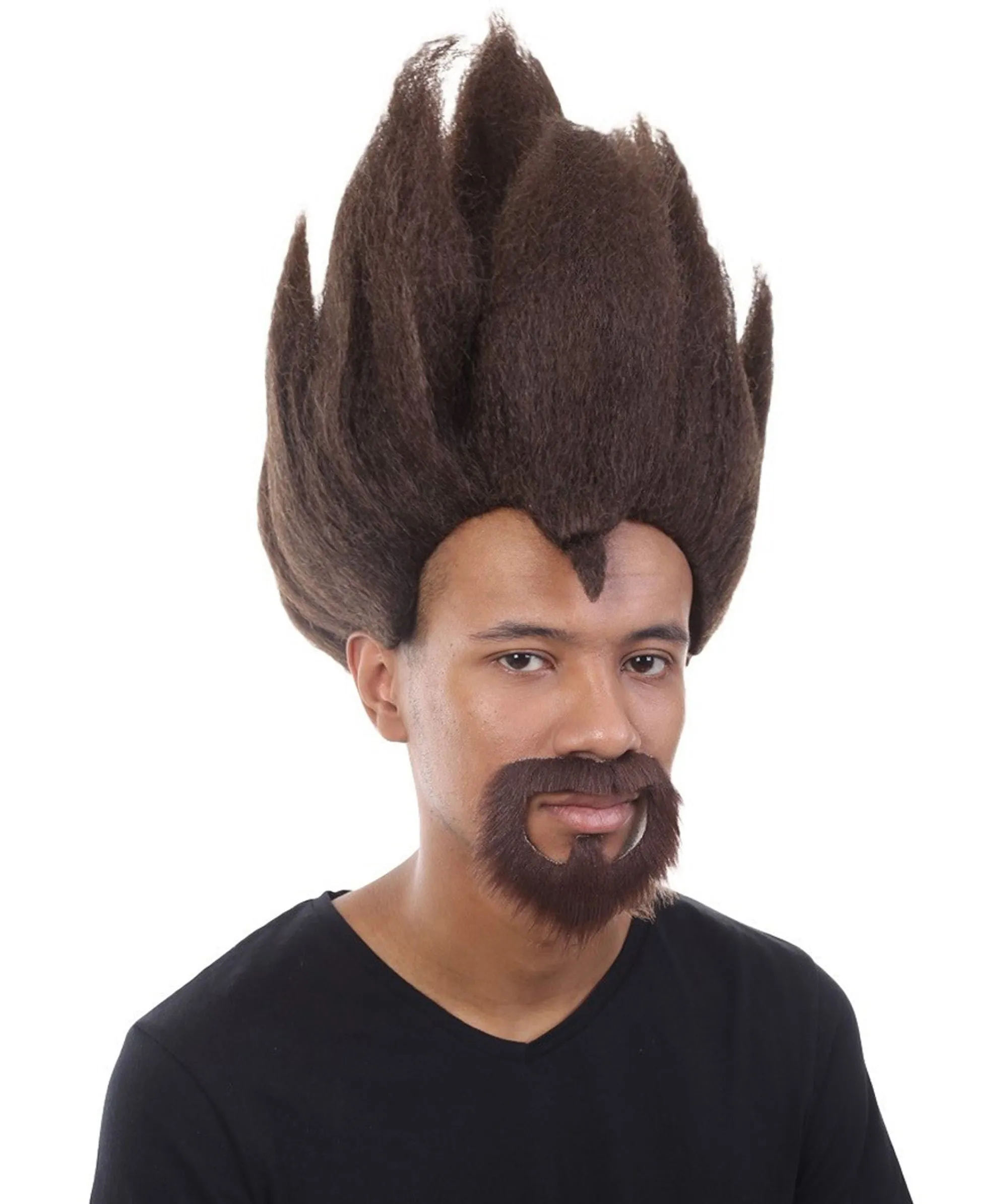 Anime Wig and Full Beard Set |Multiple Color Spike TV/Movie Wigs | Premium Breathable Capless Cap