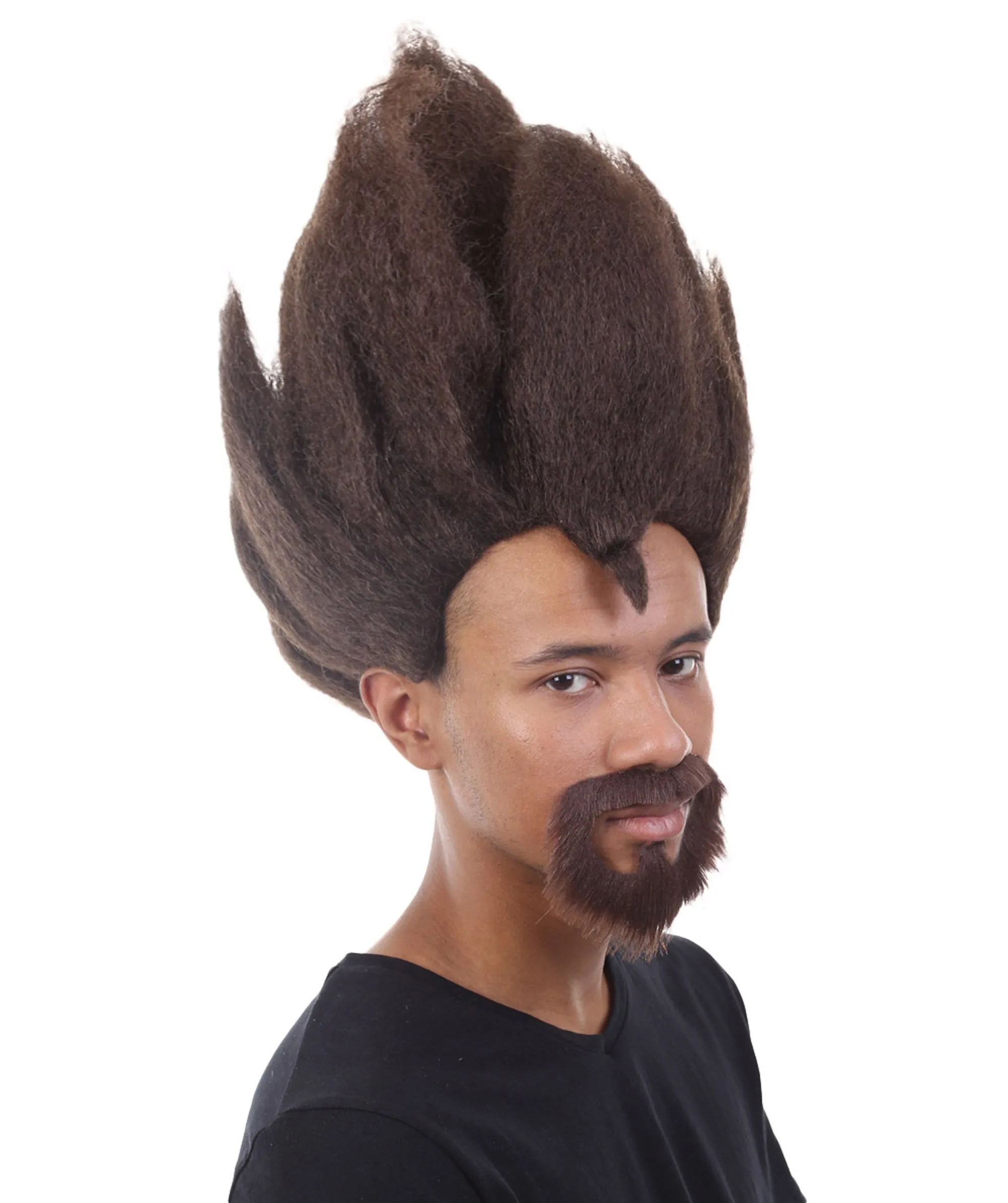 Anime Wig and Full Beard Set |Multiple Color Spike TV/Movie Wigs | Premium Breathable Capless Cap
