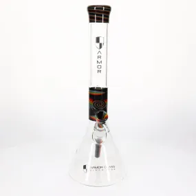 Armor Glass Black & Rainbow Wig Wag 45mm Beaker