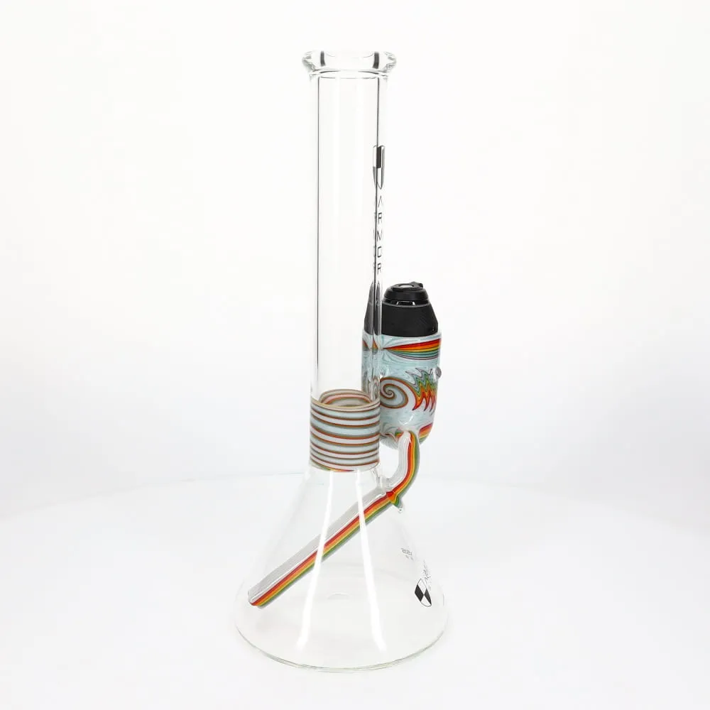 Armor Glass Rainbow & White Wig Wag Proxy 50mm Beaker