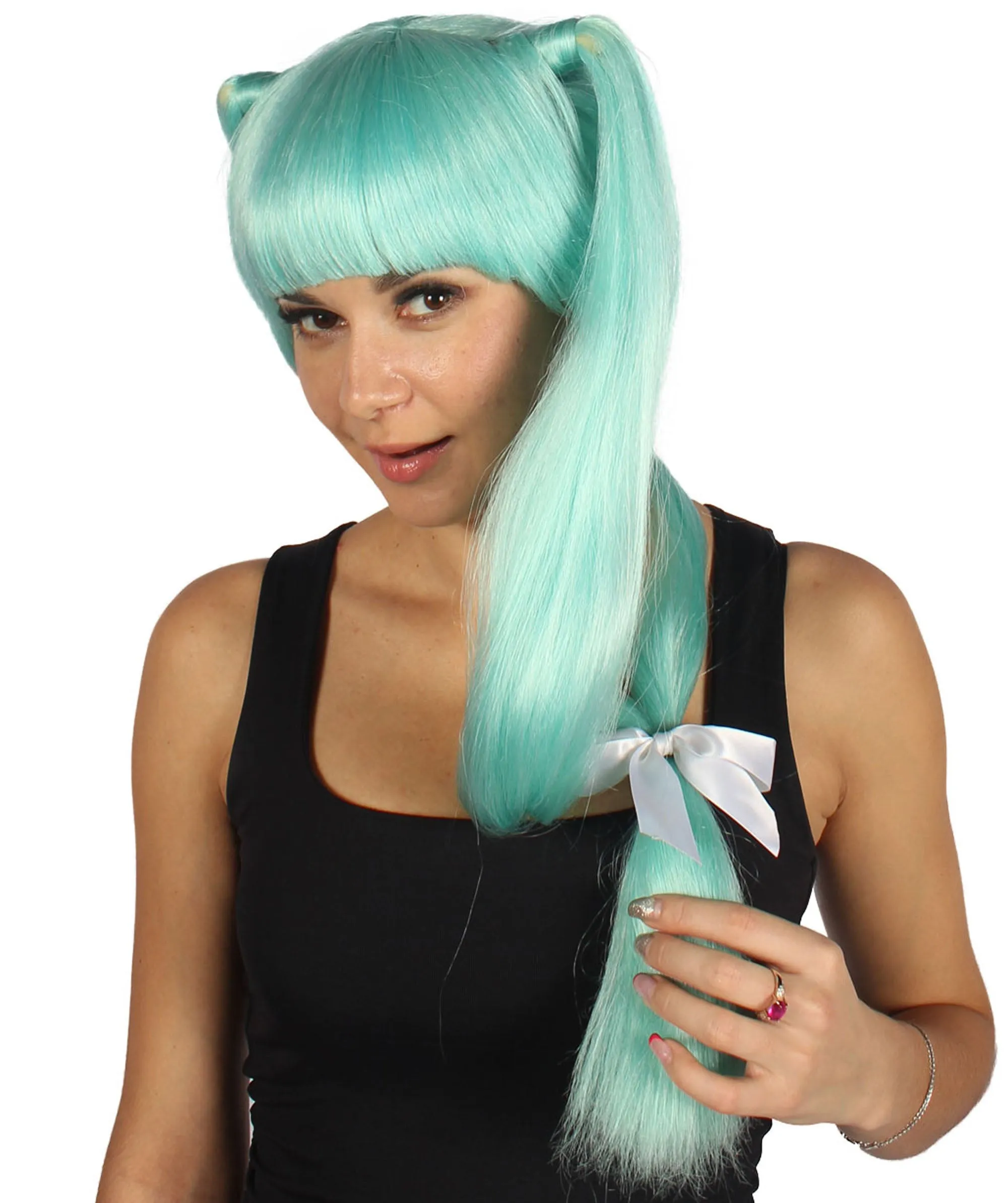 Bella Women's Wig Light Blue | Premium Breathable Capless Cap