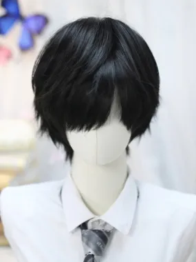 Black 25-30CM Short Straight Wig