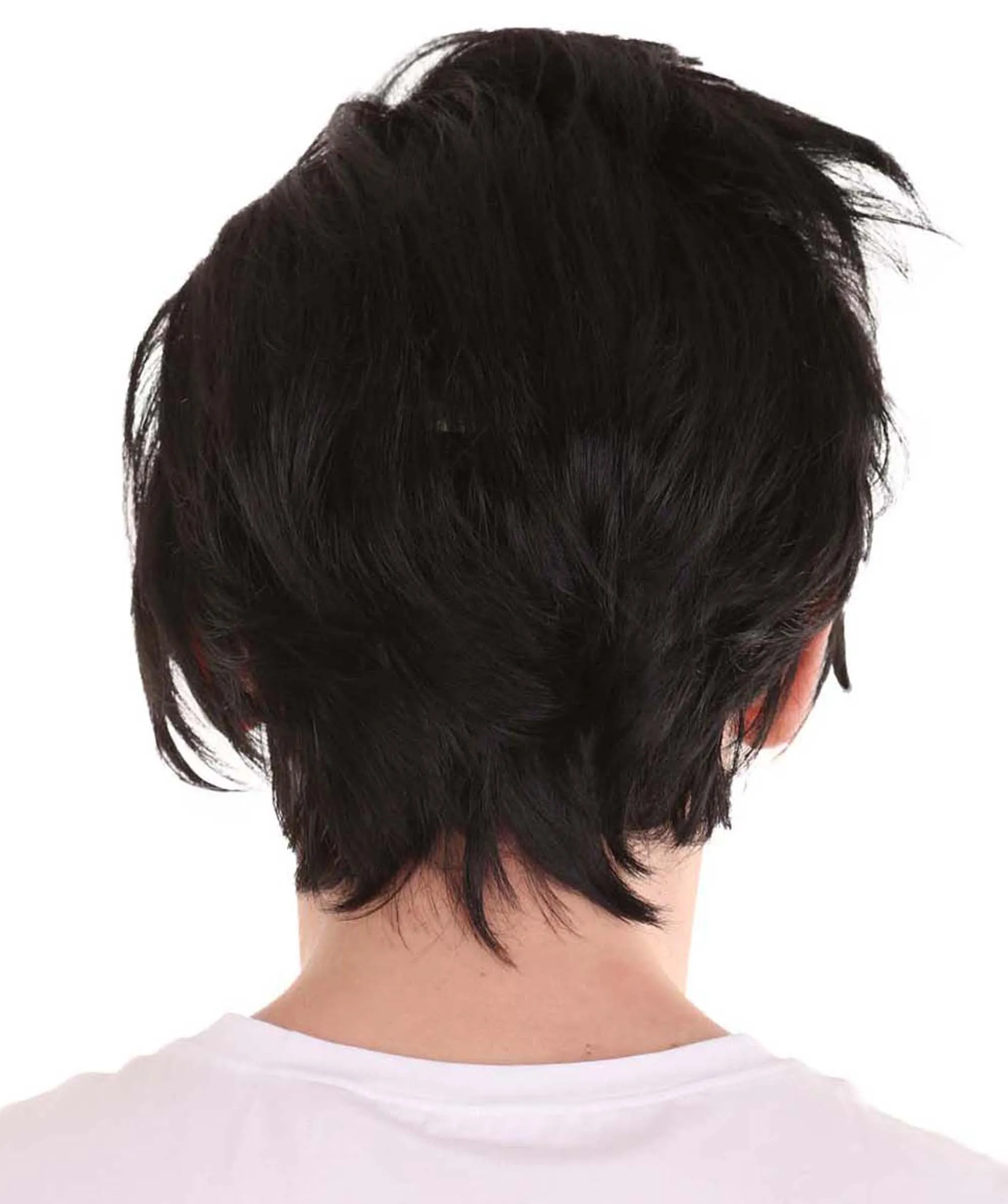 Black Emo Wig | Short Cosplay Halloween Wig | Premium Breathable Capless Cap