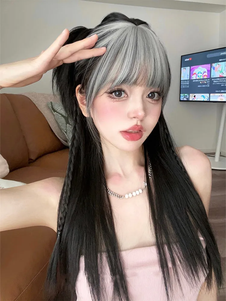 Black long wig KF90273