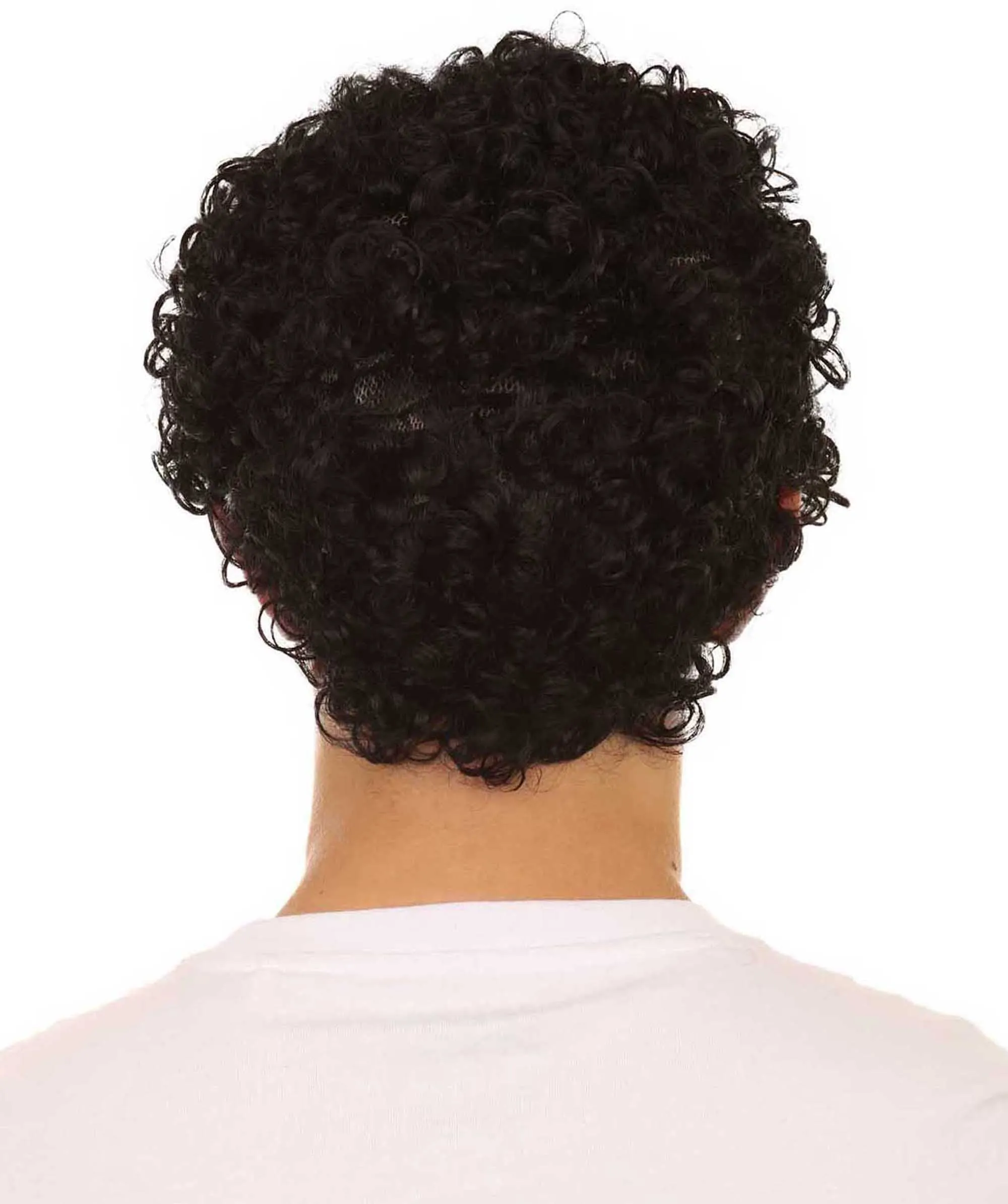 Black Short Curly Unisex Afro Wig | Cosplay Halloween Wig | Premium Breathable Capless Cap