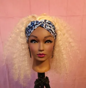 Blonde Deep Wave Human Hair  Headband Wig w/ Headband Included