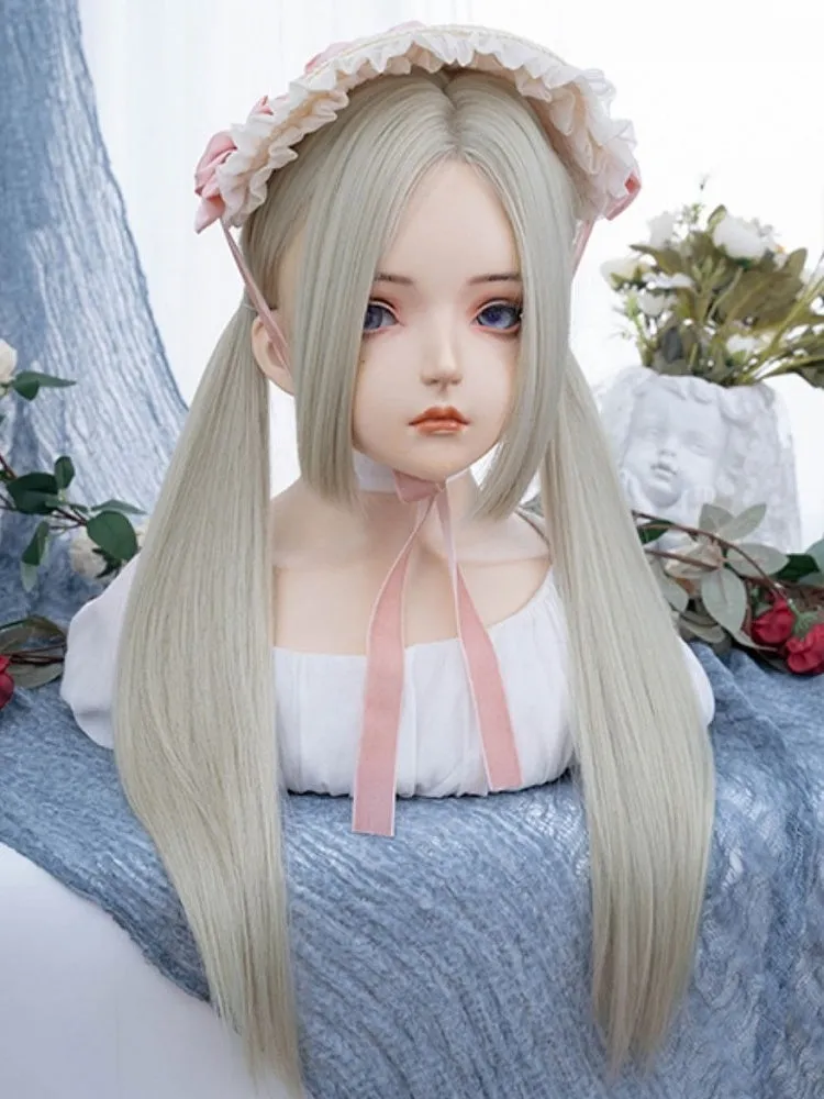 Blonde Hime Cut Long Straight Synthetic Wig